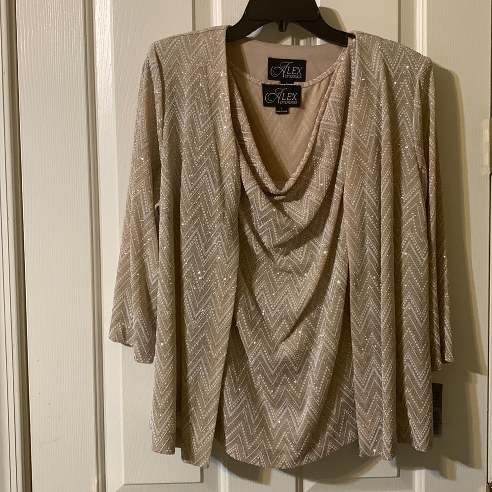 Alex Evenings 2 piece jacket & shell set